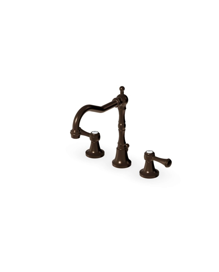 Mélangeur lavabo manettes 3 trous bec fixe - Agora - Zucchetti