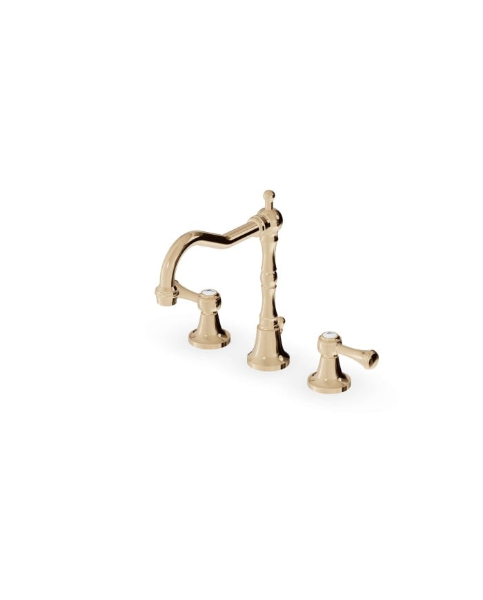 Mélangeur lavabo manettes 3 trous bec fixe - Agora - Zucchetti