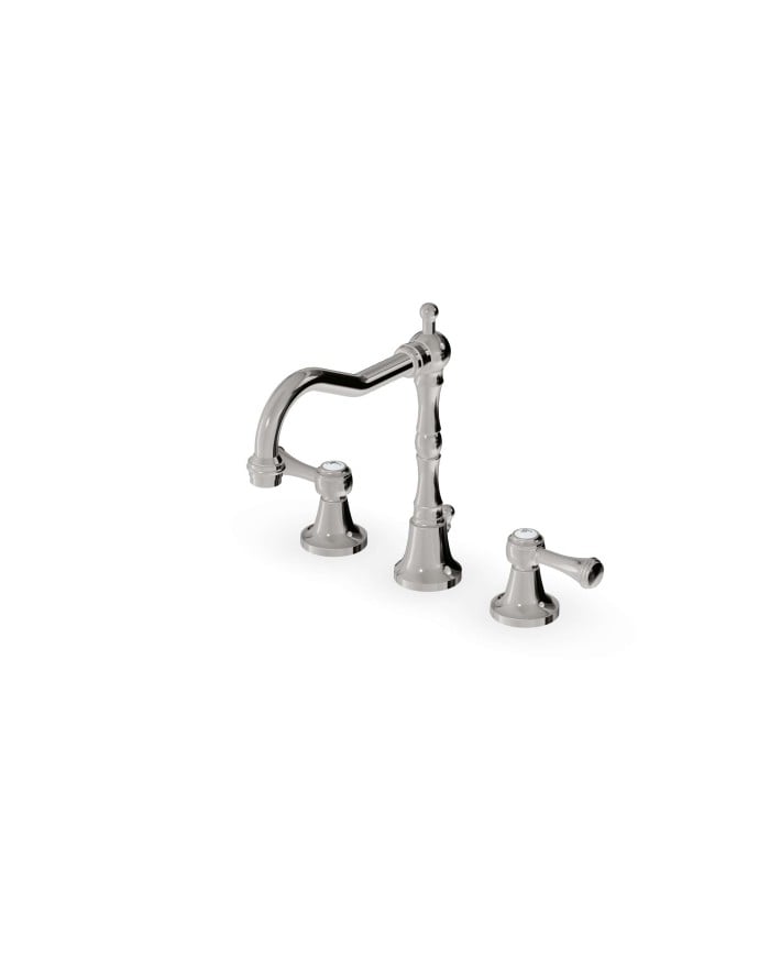 Mélangeur lavabo manettes 3 trous bec fixe - Agora - Zucchetti