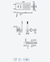 Kit douche cascade Leaf - Bruma