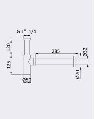 Siphon 11/4" Leaf - Bruma