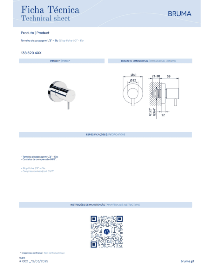 Robinet d'arrêt Leaf - Bruma