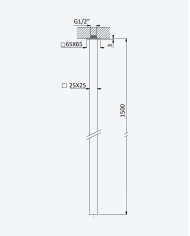 Bec vertical pour lavabo Linea - Bruma