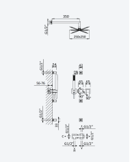 Kit douche encastré 10 Linea - Bruma