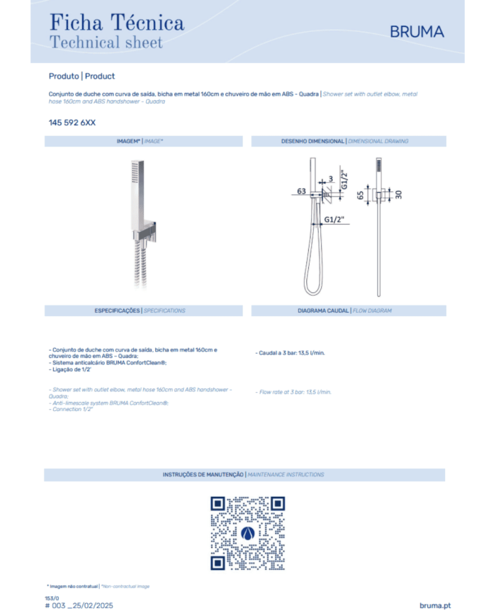 Garniture de douche Linea - Bruma