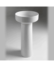Lavabo SAV 400 avec colonne - Bleu Provence