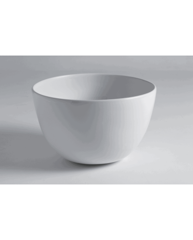 Lavabo Bowl 4 Bleu Provence, design épuré en céramique blanche, forme arrondie et élégante.