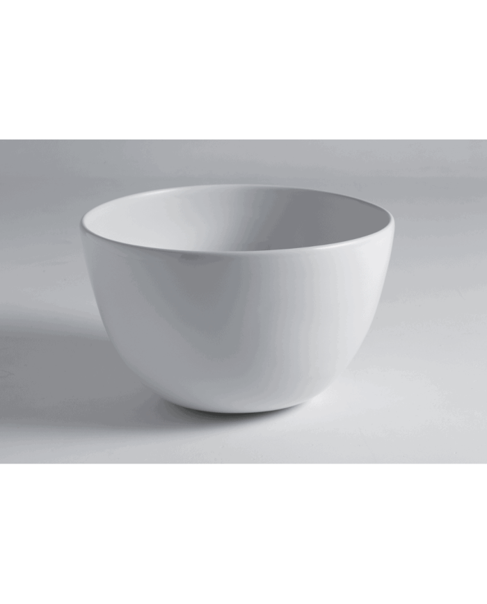 Lavabo Bowl 4 Bleu Provence, design épuré en céramique blanche, forme arrondie et élégante.