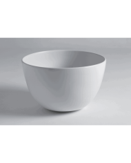 Lavabo Bowl 4 Bleu Provence, design épuré en céramique blanche, forme arrondie et élégante.