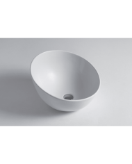Lavabo Bowl 5 Bleu Provence en céramique blanche, design rond et épuré, marque Bleu Provence.