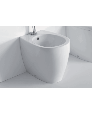 Bidet sol Twiggy Bleu Provence en céramique blanche, design épuré, marque Bleu Provence.