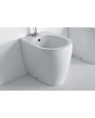 Bidet sol Twiggy Bleu Provence en céramique blanche, design épuré, marque Bleu Provence.