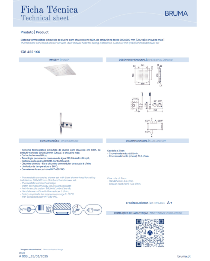 Thermostatique kit douche Elo - Bruma
