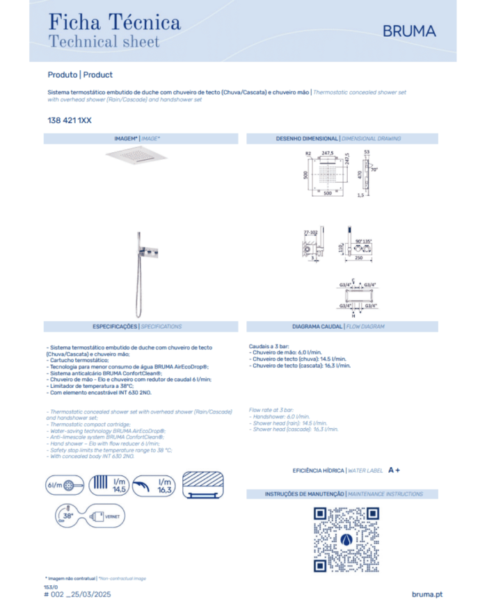 Thermostatique kit douche Elo - Bruma
