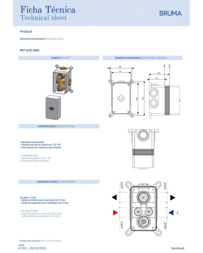 Mitigeur thermostatique encastré Celsius - Bruma