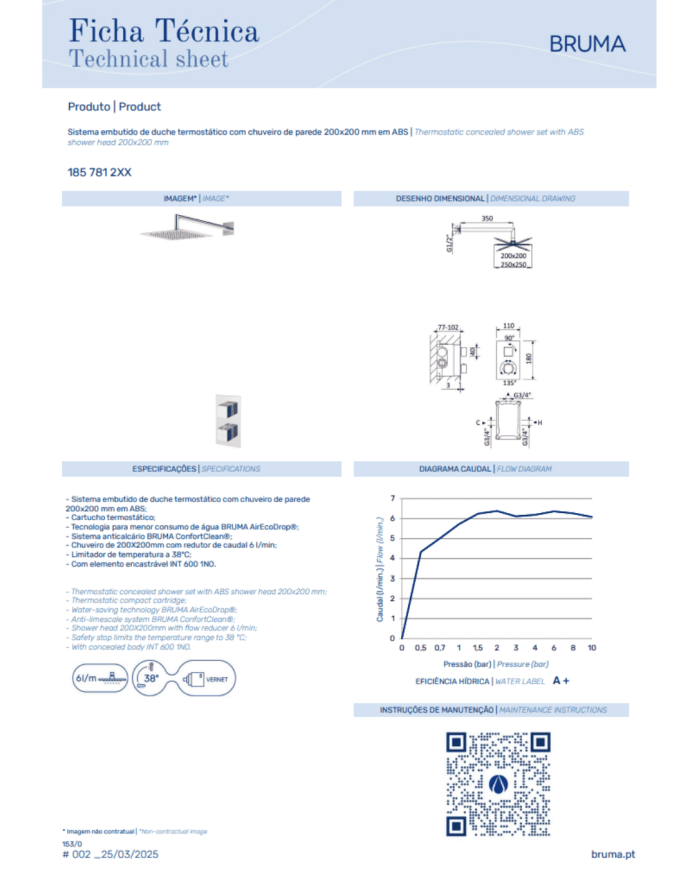 Kit de douche thermostatique Celsius - Bruma