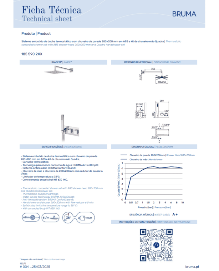 Kit de douche thermostatique 4 Celsius - Bruma