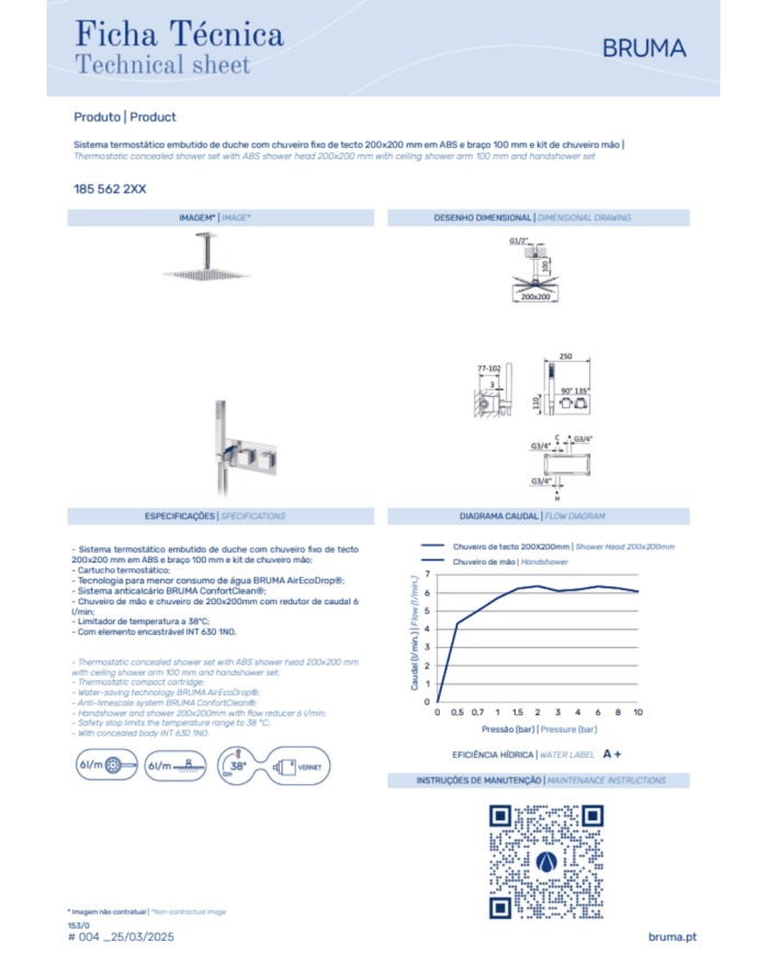 Kit de douche thermostatique 4 Celsius - Bruma