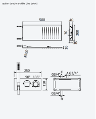 Kit de douche thermostatique 6 Celsius - Bruma
