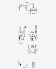 Kit de bain-douche thermostatique 5 Celsius - Bruma