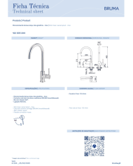 Mitigeur de cuisine monocommande 3 Inox - Bruma
