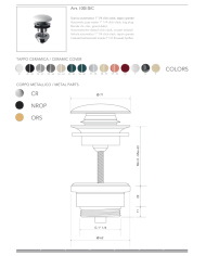 Lavabo à poser Skinny 40×40R en céramique – Scarabeo