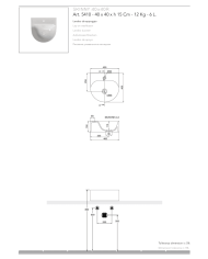 Lavabo à poser Skinny 40×40R en céramique – Scarabeo