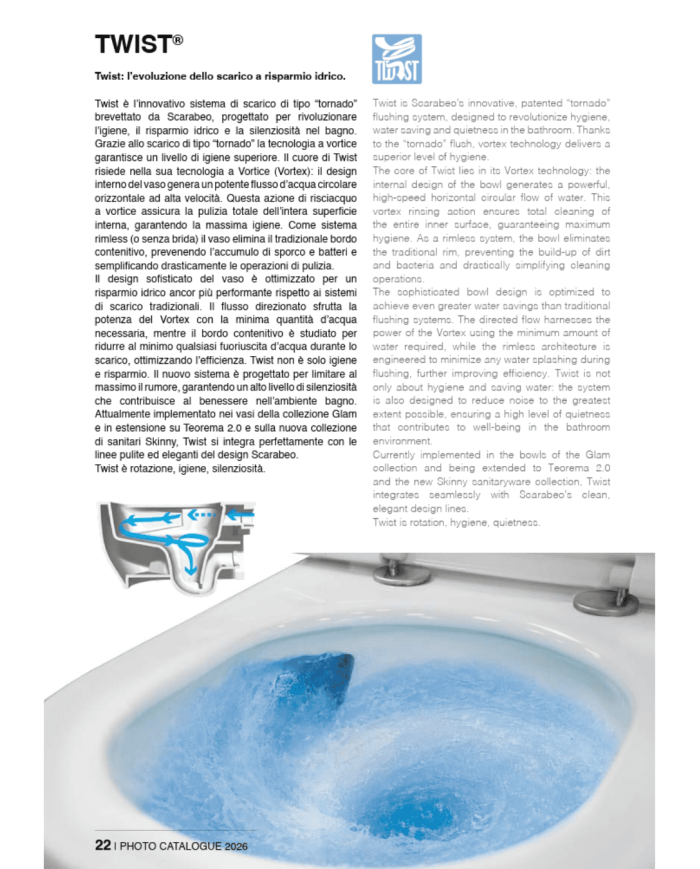 WC suspendu 50.5cm Glam Twist – Scarabeo