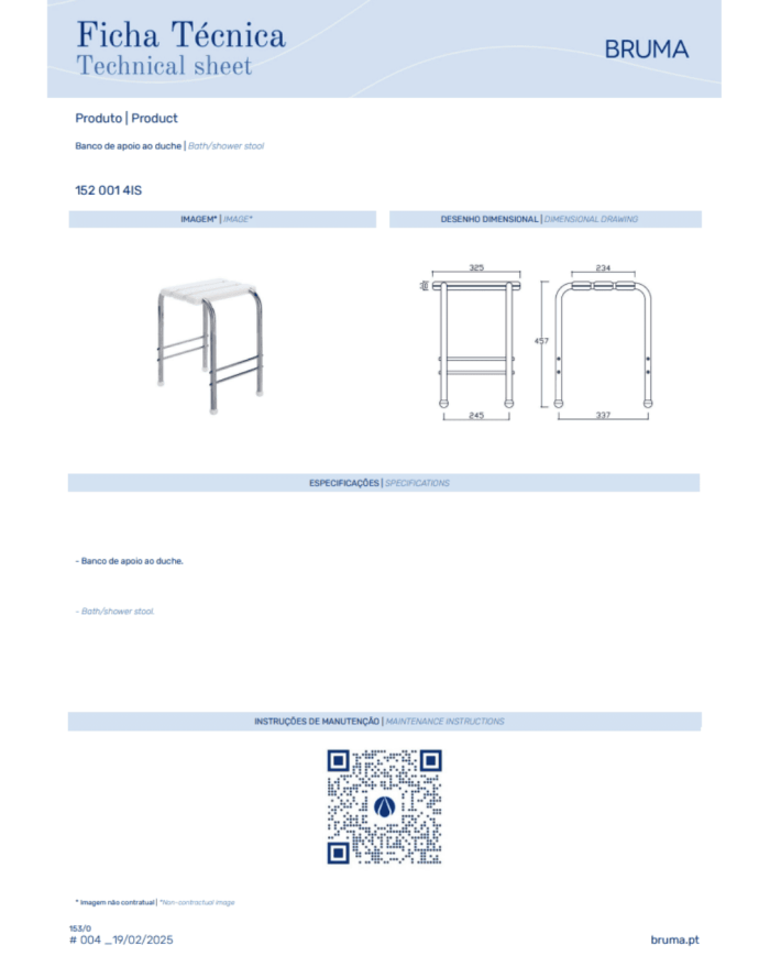 Tabouret de bain/douche - Bruma