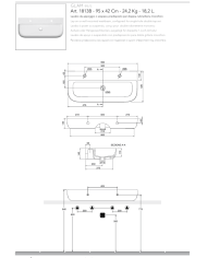 Vasque à poser / suspendu Glam 95SBx42 – Scarabeo