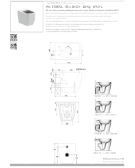 WC au sol 55x36cm Teorema 2.0 Clean Flush – Scarabeo
