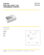 évier simple en céramique - Ondyna
