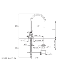 Mélangeur lavabo bec haut Eccelsa - Stella