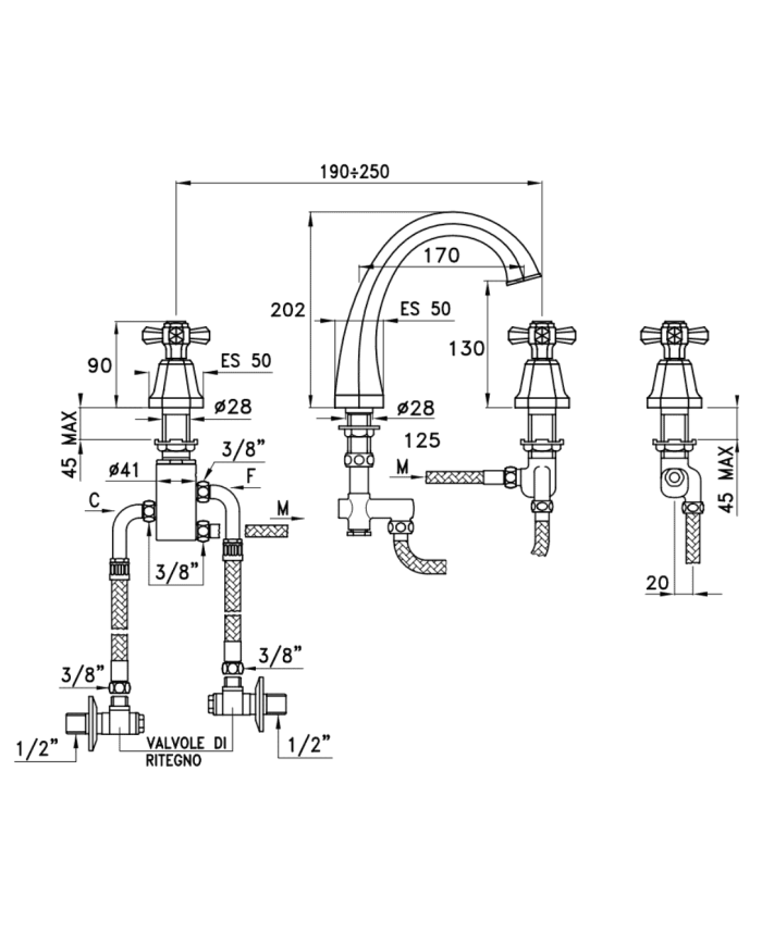Mitigeur lavabo thermostatique 3 Eccelsa - Stella