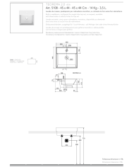 Vasque à encastrer 45x44 Teorema - Scarabeo