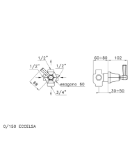Inverseur manuel bain/douche Eccelsa - Stella