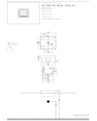 Vasque à encastrer 45x36 Teorema - Scarabeo