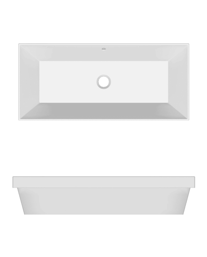 Vasque à encastrer 80x36 Teorema - Scarabeo