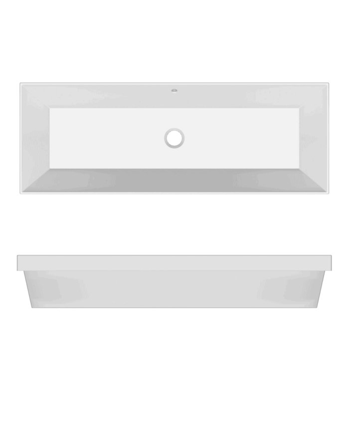 Vasque à encastrer 100x36 Teorema - Scarabeo
