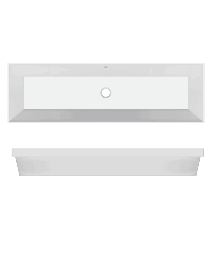 Vasque à encastrer 120x36 Teorema - Scarabeo
