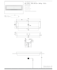 Vasque à encastrer 120x36 Teorema - Scarabeo