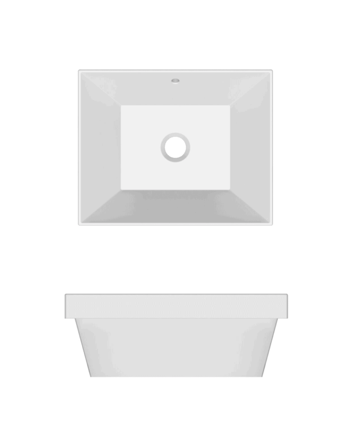 Vasque à encastrer 45x36S Teorema - Scarabeo