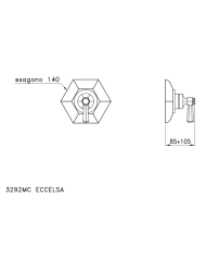 Façade pour mitigeur de douche Eccelsa - Stella