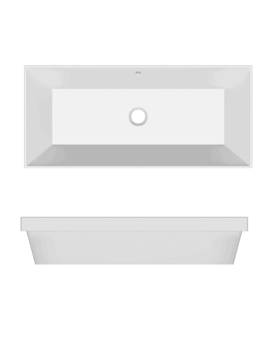 Vasque à encastrer 80x36S Teorema - Scarabeo