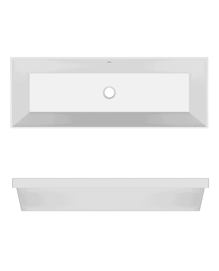 Vasque à encastrer 100x36S Teorema - Scarabeo