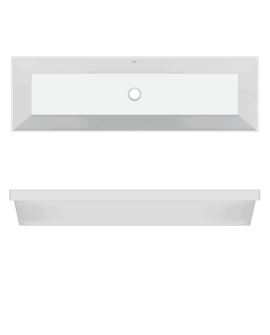 Vasque à encastrer 120x36S Teorema - Scarabeo