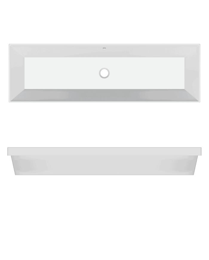 Vasque à encastrer 120x36S Teorema - Scarabeo