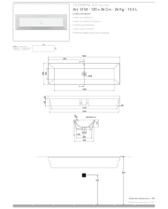Vasque à encastrer 120x36S Teorema - Scarabeo