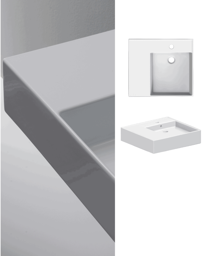 Vasque à poser / suspendu 60 Shelf SX Teorema Plus - Scarabeo