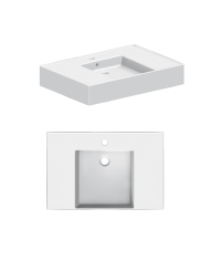 Vasque à poser / suspendu 80 double Teorema Plus - Scarabeo